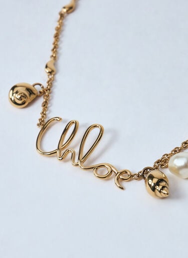 Chloé 徽标图案项链  金色 chl0260034