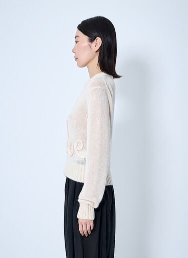 Chloé Logo Motif Sweater White chl0260042