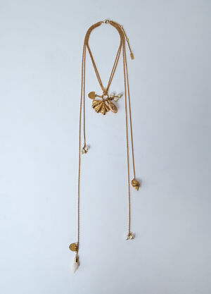 Chloé 贝壳吊坠项链  金色 chl0260043