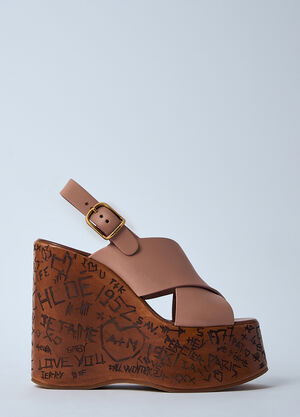 Chloé Maxime Wedge Sandal Pink chl0261025