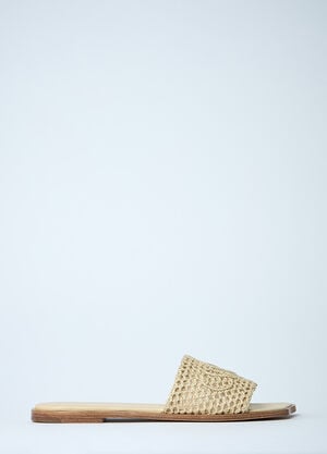 Chloé Logo Motif Slides Brown chl0261034