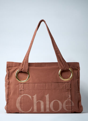 Plage Printed Tote Bag Chloé Plage Printed Tote Bag Pink chl0261049