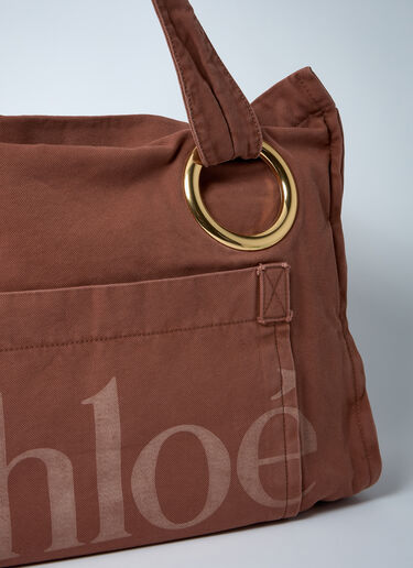 Chloé Plage Printed Tote Bag Pink chl0261049