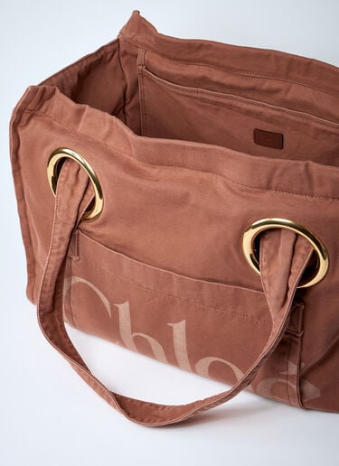 Chloé Plage Printed Tote Bag Pink chl0261049