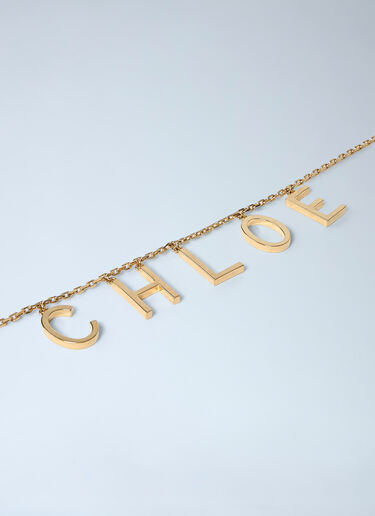 Logo Motif Necklace Chloé Logo Motif Necklace Gold chl0261059