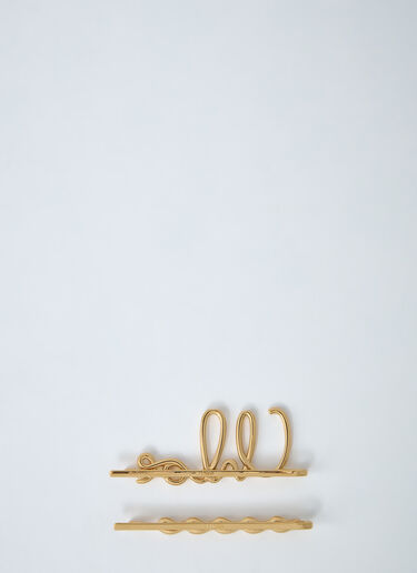 Chloé Logo Motif Hair Clip Gold chl0261065