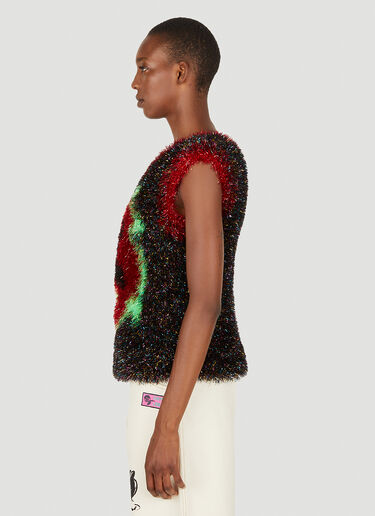 Metallic Knit Vest Chopova Lowena Metallic Knit Vest Black cho0251006