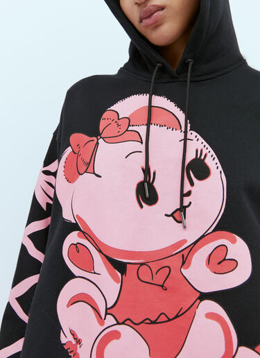 Teddy Bear Hooded Sweatshirt Chopova Lowena Teddy Bear Hooded Sweatshirt Black cho0254002