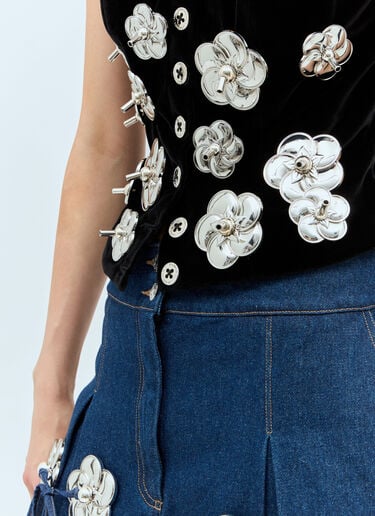 Embellished Velvet Vest Chopova Lowena Embellished Velvet Vest Black cho0258002