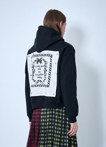 Chopova Lowena Emotional Napkin Hooded Sweatshirt Black cho0360009