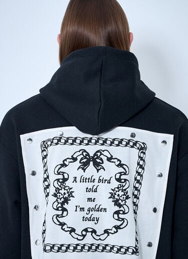 Chopova Lowena Emotional Napkin Hooded Sweatshirt Black cho0360009