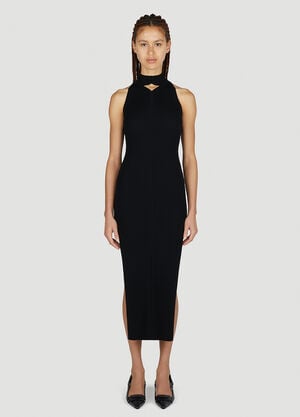 Courrèges Diamond Knit Dress Black cou0251039
