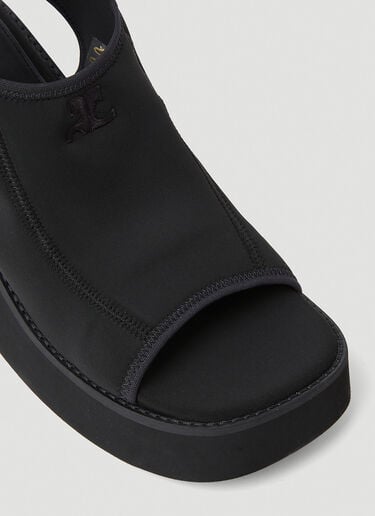 Wave Platform Sandals Courrèges Wave Platform Sandals Black cou0253008