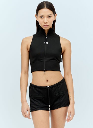 Crop Track Vest Courrèges Crop Track Vest Black cou0255018
