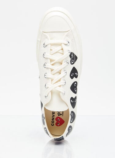 Multi-Heart Chuck 70 Sneakers Comme des Garçons PLAY x Converse Multi-Heart Chuck 70 Sneakers White cpc0355006