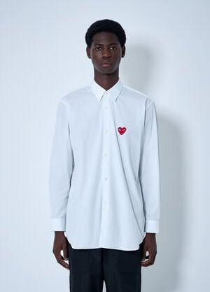 Comme Des Garçons PLAY Button-Down Shirt White cpl0356008