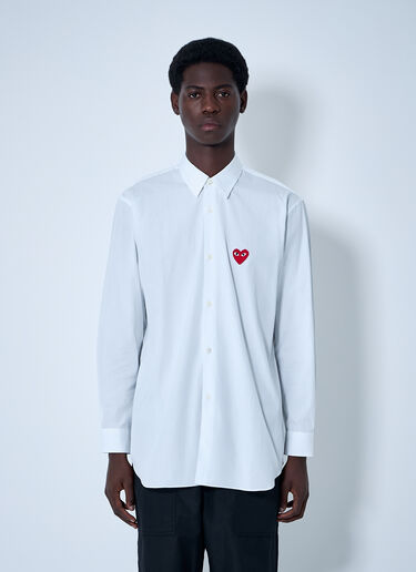 Button-Down Shirt Comme Des Garçons PLAY Button-Down Shirt White cpl0356008