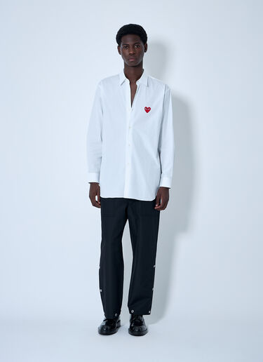 Comme Des Garçons PLAY Button-Down Shirt White cpl0356008