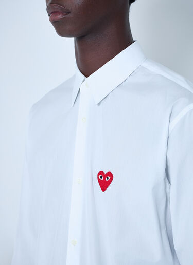 Comme Des Garçons PLAY Button-Down Shirt White cpl0356008
