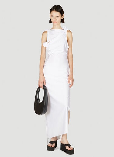 Asymmetric Flower Dress Coperni Asymmetric Flower Dress White cpn0251002