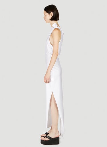 Asymmetric Flower Dress Coperni Asymmetric Flower Dress White cpn0251002