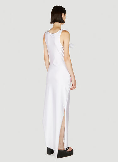 Coperni Asymmetric Flower Dress White cpn0251002