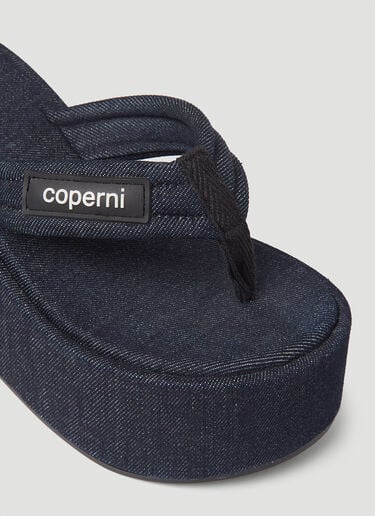 Denim Wedge Flip Flop Platforms Coperni Denim Wedge Flip Flop Platforms Blue cpn0253017