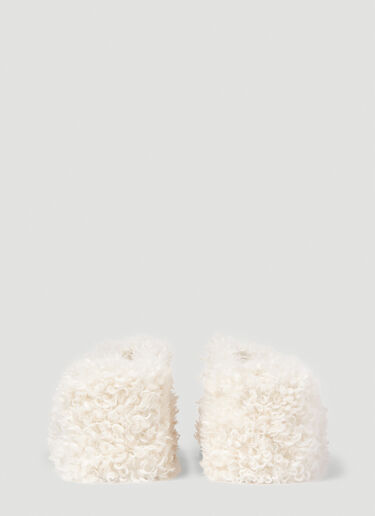Fluffy Branded Wedge Sandal Coperni Fluffy Branded Wedge Sandal White cpn0253018