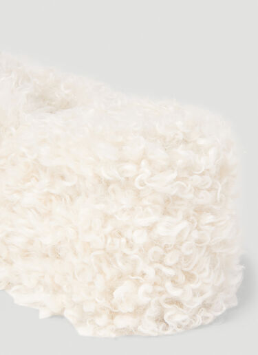Fluffy Branded Wedge Sandal Coperni Fluffy Branded Wedge Sandal White cpn0253018