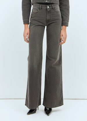 Coperni Wide Leg Jeans Grey cpn0257004