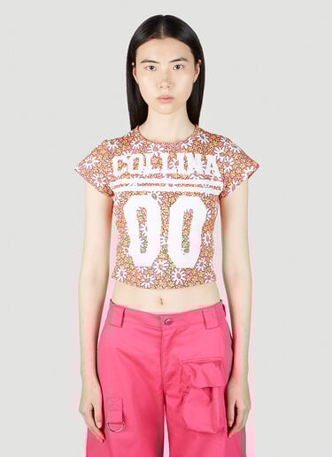 徽标印花碎花 T 恤 Collina Strada 徽标印花碎花 T 恤 彩色 cst0251004