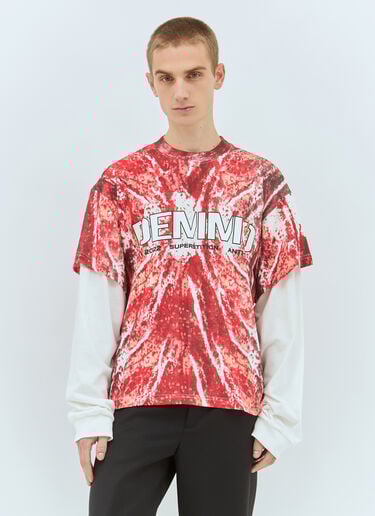 DEMMO Return To Flesh Long-Sleeve T-Shirt Red dem0159003