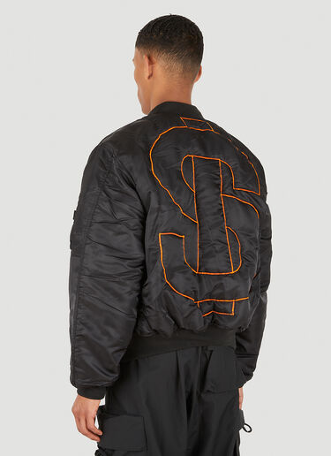 Dollar Sign Bomber Jacket deadHYPE Dollar Sign Bomber Jacket Black dhy0148001