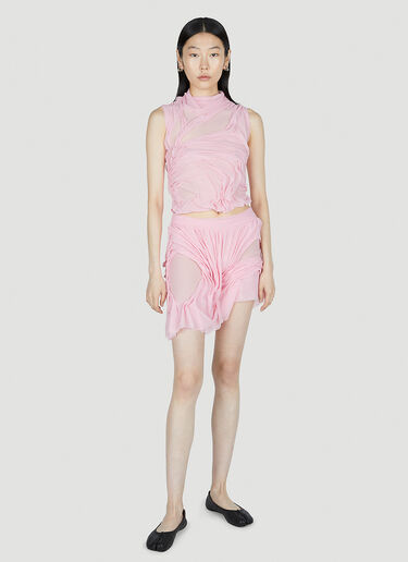 DI PETSA Wet Look Skirt Pink dip0252003