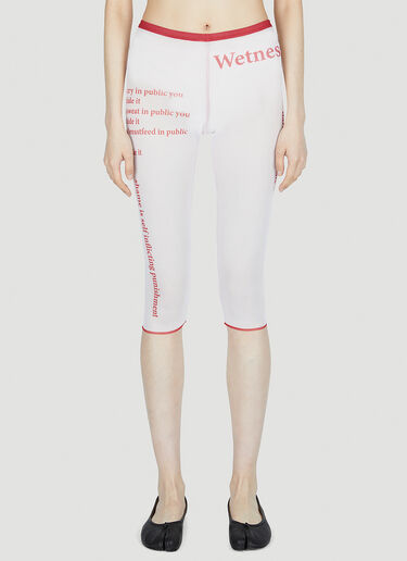 Wet Script Biker Shorts DI PETSA Wet Script Biker Shorts White dip0252007