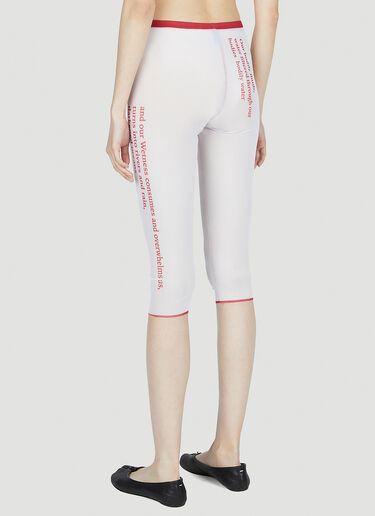 Wet Script Biker Shorts DI PETSA Wet Script Biker Shorts White dip0252007
