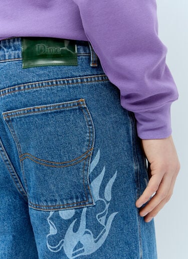 Dime Flamepuzz Relaxed Jeans Blue dmt0154013
