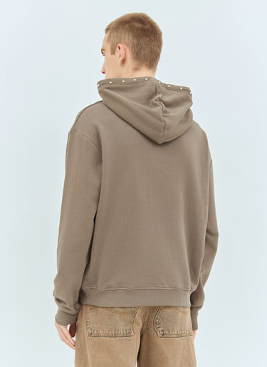 Cursive French Hooded Sweatshirt Dime Cursive French Hooded Sweatshirt Brown dmt0157004