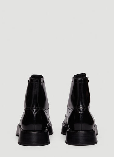 Dolce & Gabbana Brushed Lace Up Boots Black dol0147043