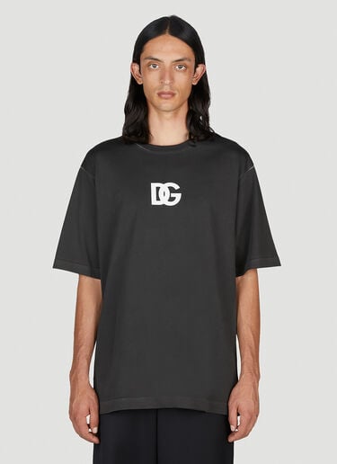 Dolce & Gabbana DG Logo Print T-Shirt Black dol0153001