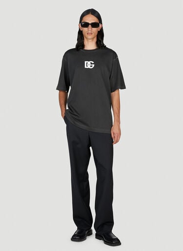 Dolce & Gabbana DG Logo Print T-Shirt Black dol0153001