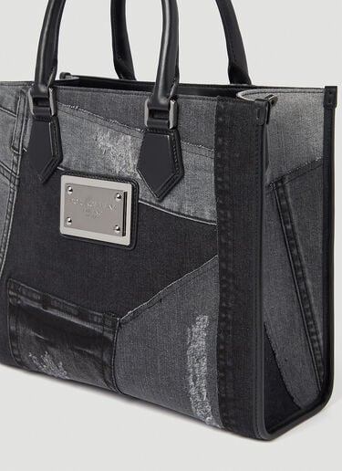 Dolce & Gabbana 스몰 패치워크 데님 토트백 블랙 dol0154010