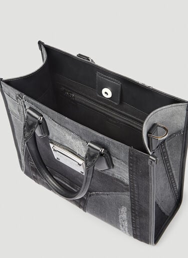 Dolce & Gabbana 스몰 패치워크 데님 토트백 블랙 dol0154010