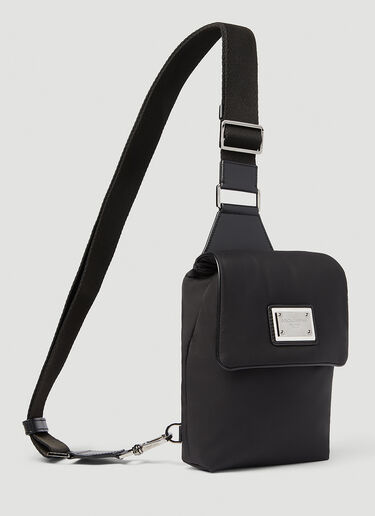로고 플라크 나일론 벨트 백 Dolce & Gabbana 로고 플라크 나일론 벨트 백 블랙 dol0154011