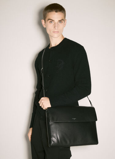 Logo Print Leather Crossbody Bag Dolce & Gabbana Logo Print Leather Crossbody Bag Black dol0158011