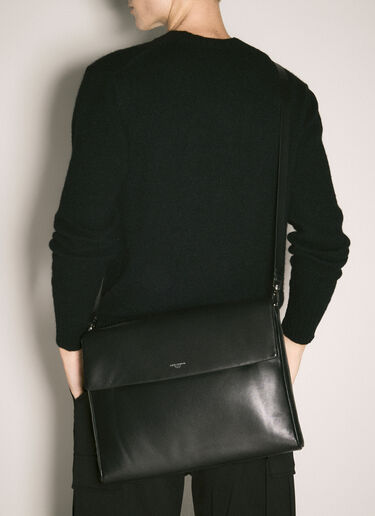 Logo Print Leather Crossbody Bag Dolce & Gabbana Logo Print Leather Crossbody Bag Black dol0158011