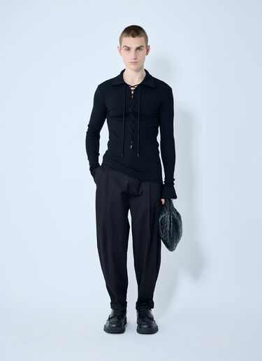 Dolce & Gabbana 저지 폴로 스웨터  블랙 dol0160001