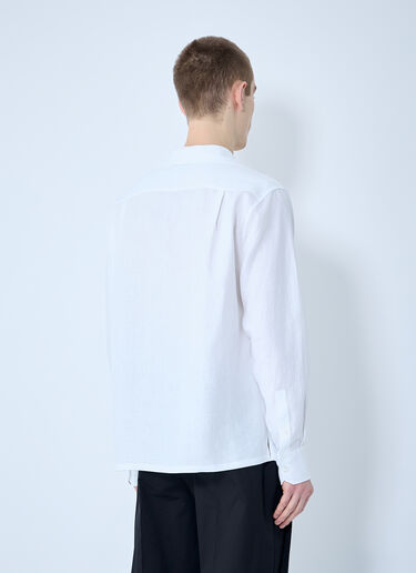 Linen Spread Collar Shirt Dolce & Gabbana Linen Spread Collar Shirt White dol0160004