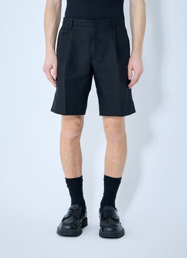 Linen Tailored Shorts Dolce & Gabbana Linen Tailored Shorts Black dol0160006