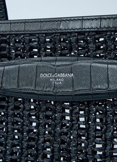 Woven Mesh Tote Bag Dolce & Gabbana Woven Mesh Tote Bag Black dol0160009